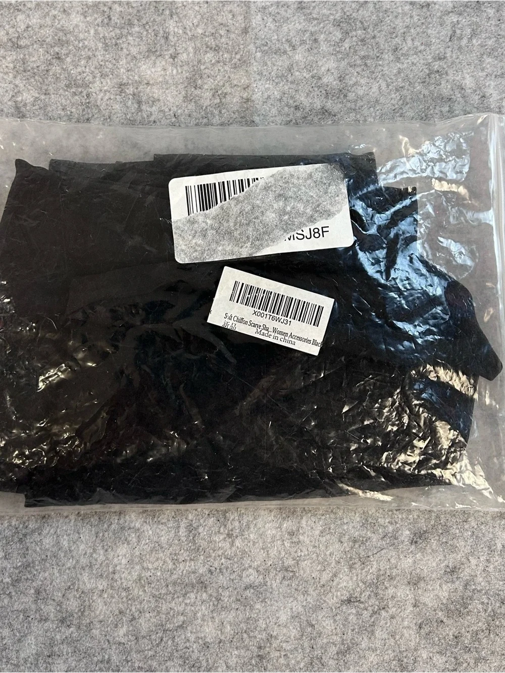 New Black Sheer Black Chiffon Scarf Wrap Shawl